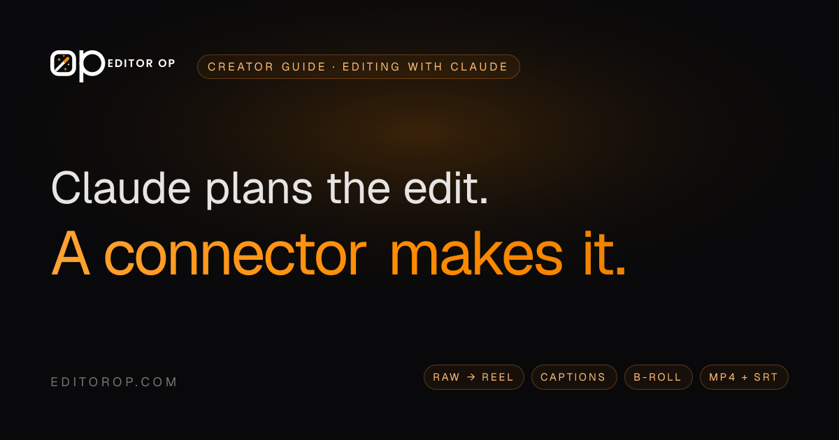 How to Edit Videos with Claude (2026 Guide) | EditorOP